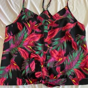 Sexy Floral-Printed Tie-Front Camisole - Sofia by Sofia Vergara